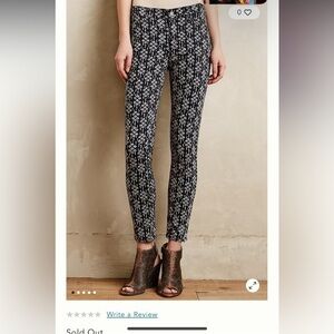 EUC Pilcro and the letterpress by Anthropologie skinny pants size 28
